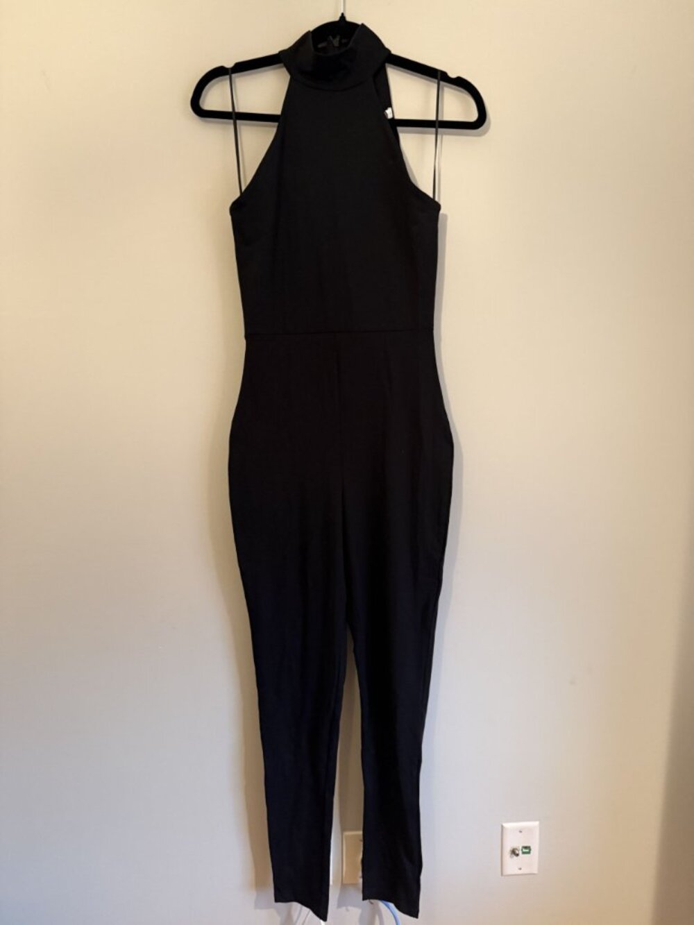 NWT Susana Monaco Mock Neck Sleeveless Leggings Jumpsuit Black Size S $218 [jb] - Picture 5 of 10